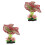 2 Pcs Planta Artificial Plástico Para 3