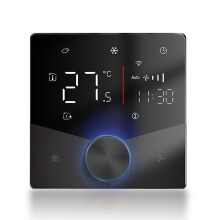 HVAC Zentrale Steuerungseinheit 2-Leitungen Touchscreen Digitalanzeige 6 Perioden Schwarz