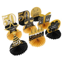 2 Sets Geburtstagsmotiv Deko Papier Bienenwabe Kugel Partydekorationen