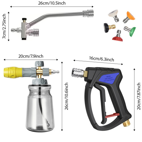 Expert Spume Firer Tall Pressure Washer M22 14mm Fast Release 2