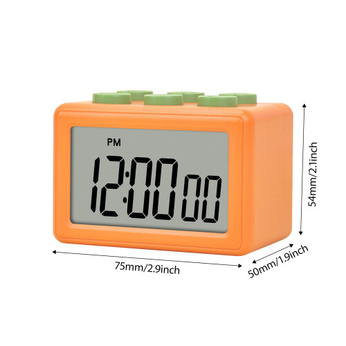 Combined Multifunction Clock Alarm Clock For Daily-Orange 2