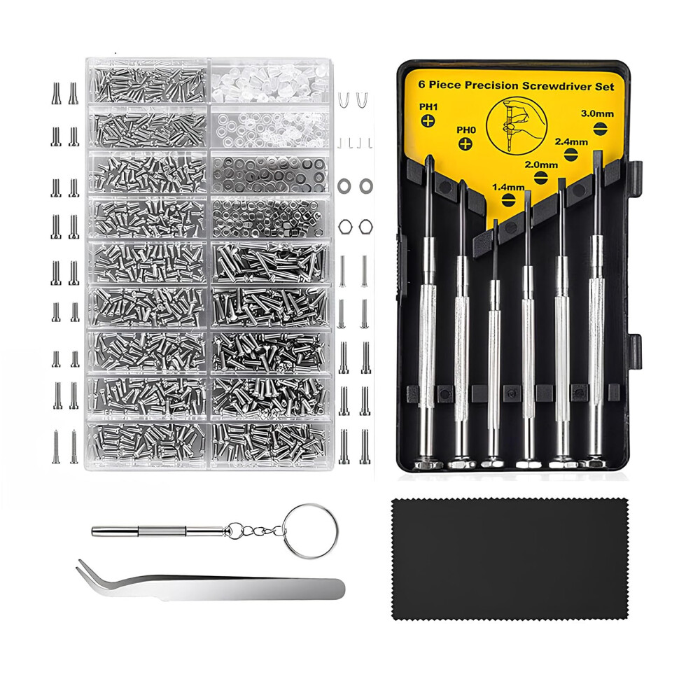 Glasses  Kit 1000Piece Complete Kit For Sunglasses And Reading Glasses With Tweezers Nose Pads Screws Screwdriver