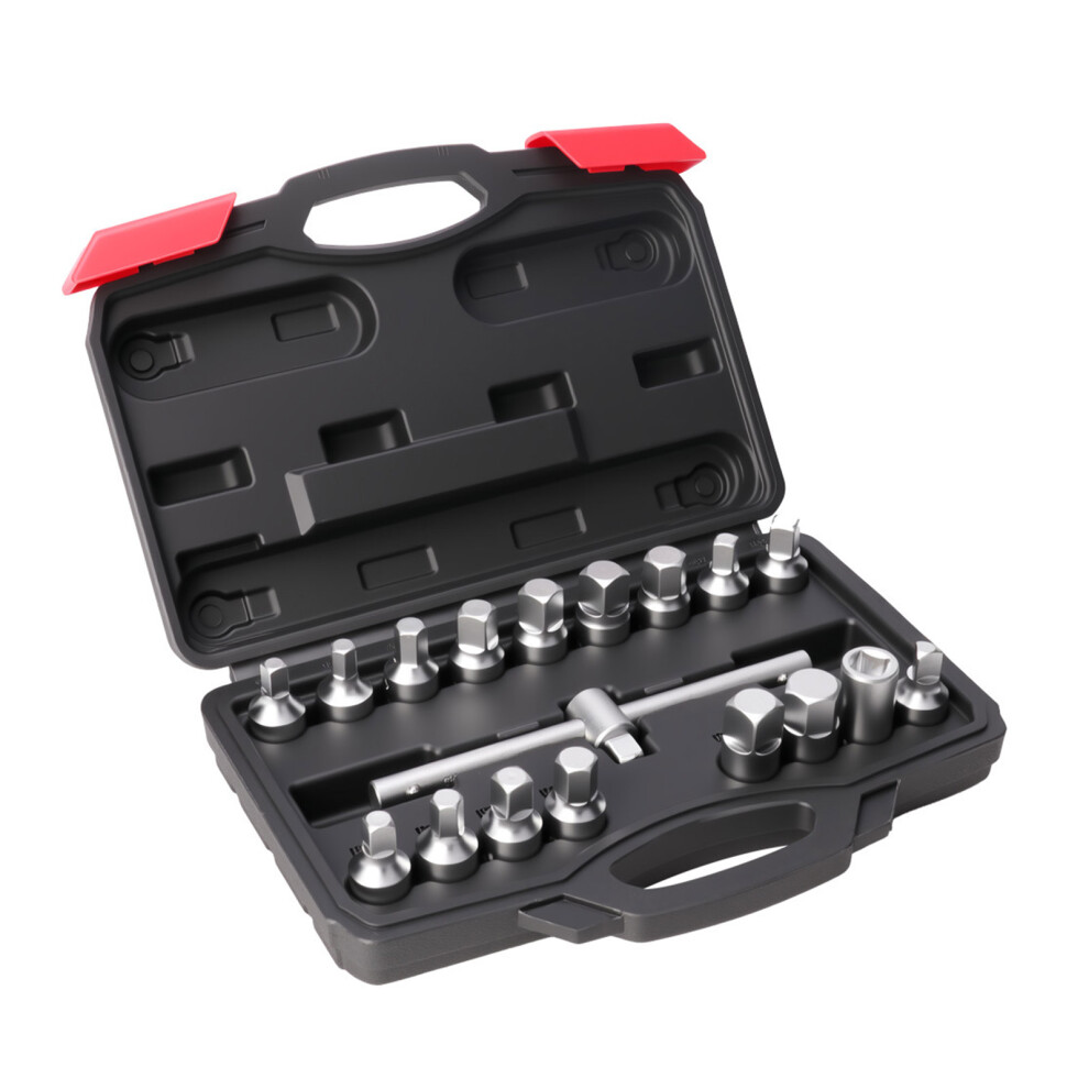 Alloy Steel Socket Wrench Kit Ergonomic Grip 18Pc Auto Repair 7696000534879