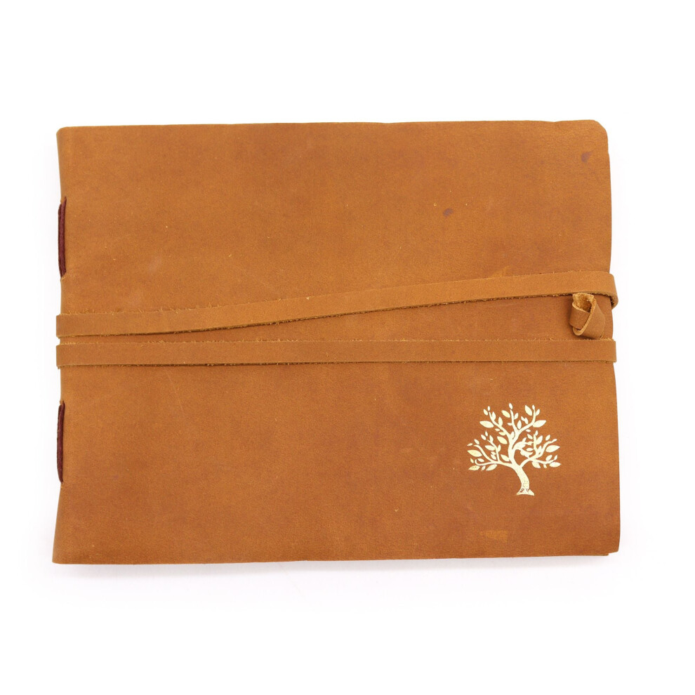 Vintage Gifts , Crystals and Collectables -  Leather Sketchbook Golden Tree - 144 pages -  18x23cm-image-OPC-PCQJJJD-NEW