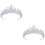 2 Silber Kristallperlen Tiara Accessoire 7