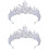 2 Silber Kristallperlen Tiara Accessoire 6