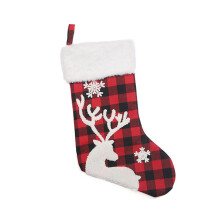 Plaid Rustic Design: Christmas Stockings, Farmhouse Decor, Perfect For Candy, 1PC