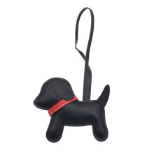 Soft Touch Dog Shaped Designs Key Holder Charm-Black Red