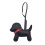 Soft Touch Dog Shaped Designs Key Holder Charm-Black Red 1