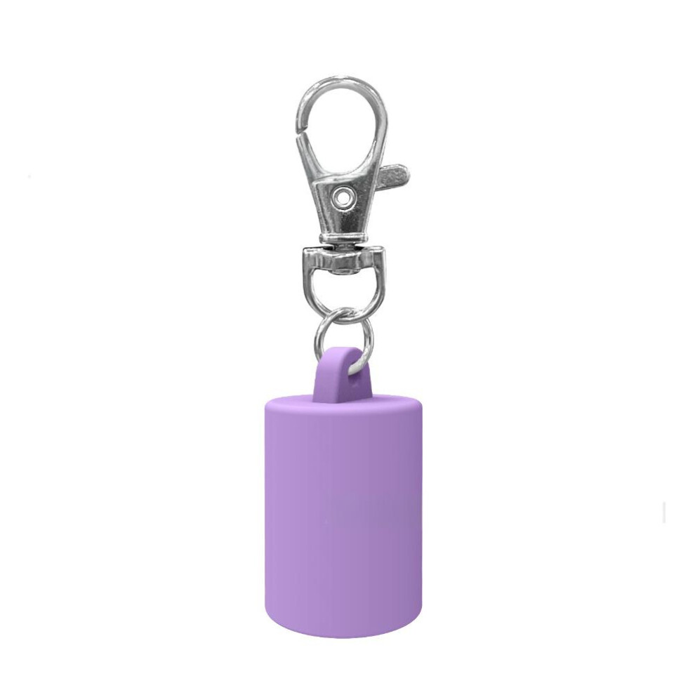 Purple Soft Elastomer Attach Lip Ointment Keychain Travel