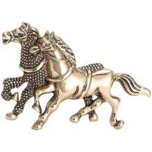Sophisticated Two Horse Metal Brooch Gold/Silver-Gold-color