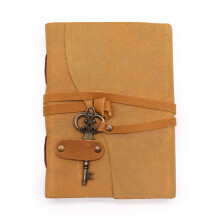 Vintage Gifts , Crystals and Collectables - Oiled Tan Leather & Key - 200 pages - 13x18cm