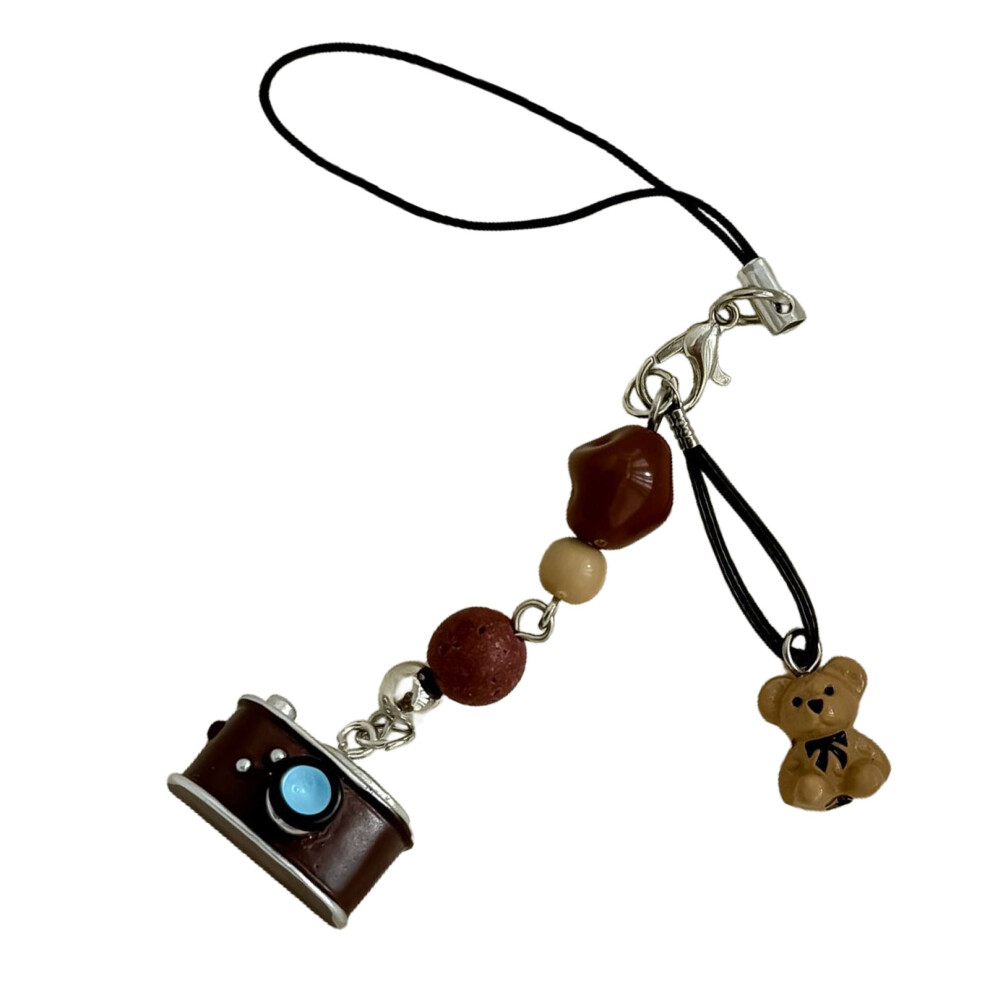 Decorative Camera Charm Phone Strap Keychain-Hanging Rope 7704000284530