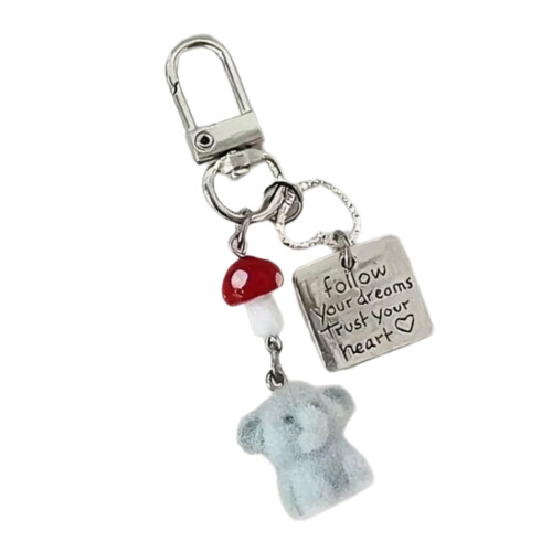 Elegant Mushroom Elephant Phone Strap Handmade Key-Keychain