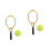 2 Sets Mini Huistennisracket En Tennis Model Mini Sierobject Fotoprop 6