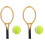 2 Sets Mini Huistennisracket En Tennis Model Mini Sierobject Fotoprop 4