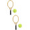 2 Sets Mini Huistennisracket En Tennis Model Mini Sierobject Fotoprop 9