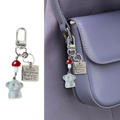 Elegant Mushroom Elephant Phone Strap Handmade Key-Keychain 2
