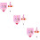 3 Sets Geburtstags Hut Handtuch Rosa 9