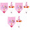3 Sets Geburtstags Hut Handtuch Rosa 3