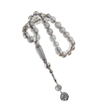 Islamic Prayer Beads 33 Polish Acrylic Beads for Worship-Gray