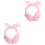2Pcs Winter Warm Pink Earmuffs Foldable Plush Ear Warmers for Students 3