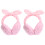 2Pcs Winter Warm Pink Earmuffs Foldable Plush Ear Warmers for Students 2