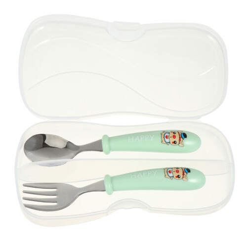 3 Sets Kinder Gabel Tragbares Baby Besteck 1