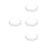 4Teile Perlen-Haaraccessoires Weiß Stirnband 7