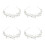 4Teile Perlen-Haaraccessoires Weiß Stirnband 6