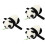 3Stk Stofftier Panda Klatscharmband Plüschspielzeug 8