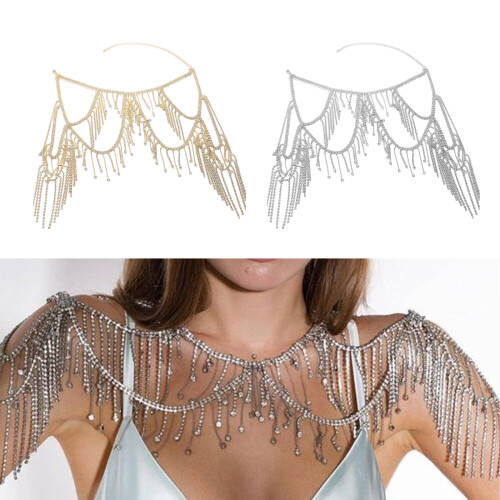 Versatile Layered Fringe Body Chain Crystal Rhinestones-Silver 2