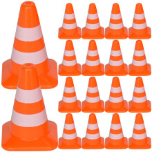 56 Pcs Miniature Traffic Cones Roadblock Models Kids Traffic Sign Toys