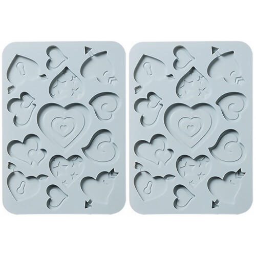 2 Stk. Silikon Herzform Für Kuchen Backen 2