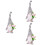 3Pcs Adorável Gnome Resistente Ao Desgaste Para Decoração 6