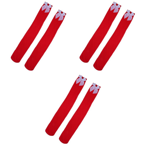 3 Paren Feestelijke Dij Rood Met Witte Stropdas 2