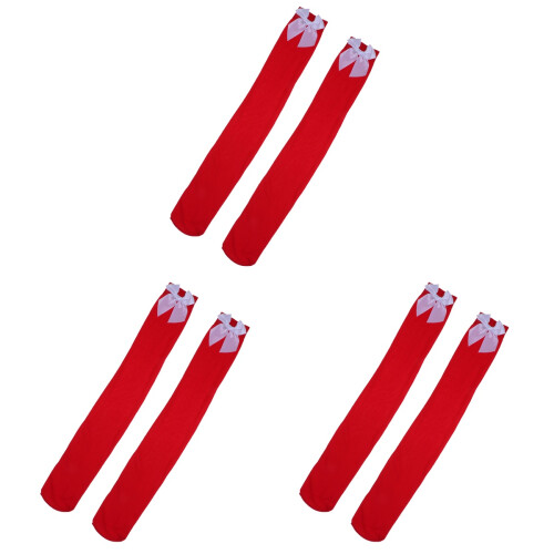 3 Paren Feestelijke Dij Rood Met Witte Stropdas 1