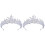 2 Silber Kristallperlen Tiara Accessoire 13