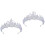 2 Silber Kristallperlen Tiara Accessoire 15