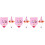 3 Sets Geburtstags Hut Handtuch Rosa 14