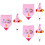 3 Sets Geburtstags Hut Handtuch Rosa 16
