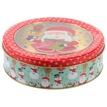 3St Kerst Tinplate Koekjestrommel Snoep Biscuit Traktatie Doos