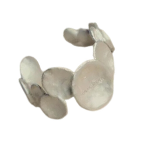 Trendy Asymmetric Loop Ring Polished Metal Spoon Shaped