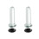 Stevige glazen oor stretching set pluggen-Transparante kleur 4mm 1