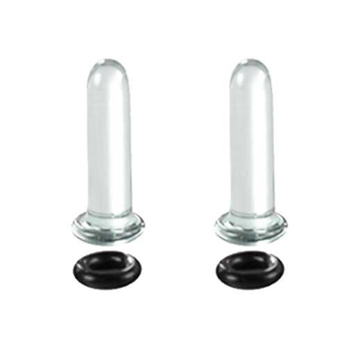 Stevige glazen oor stretching set pluggen-Transparante kleur 4mm