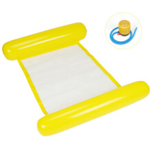 Boia inflável para piscina, rede para água, resistente e durável, com costuras reforçadas em PVC, tela de poliéster macia, design dobrável e
