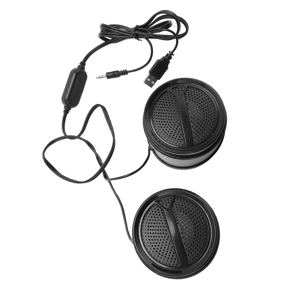 Wired Usb 2.0 Computer Speaker 3W Stereo Laptop Sound, Small Black 8271364376038