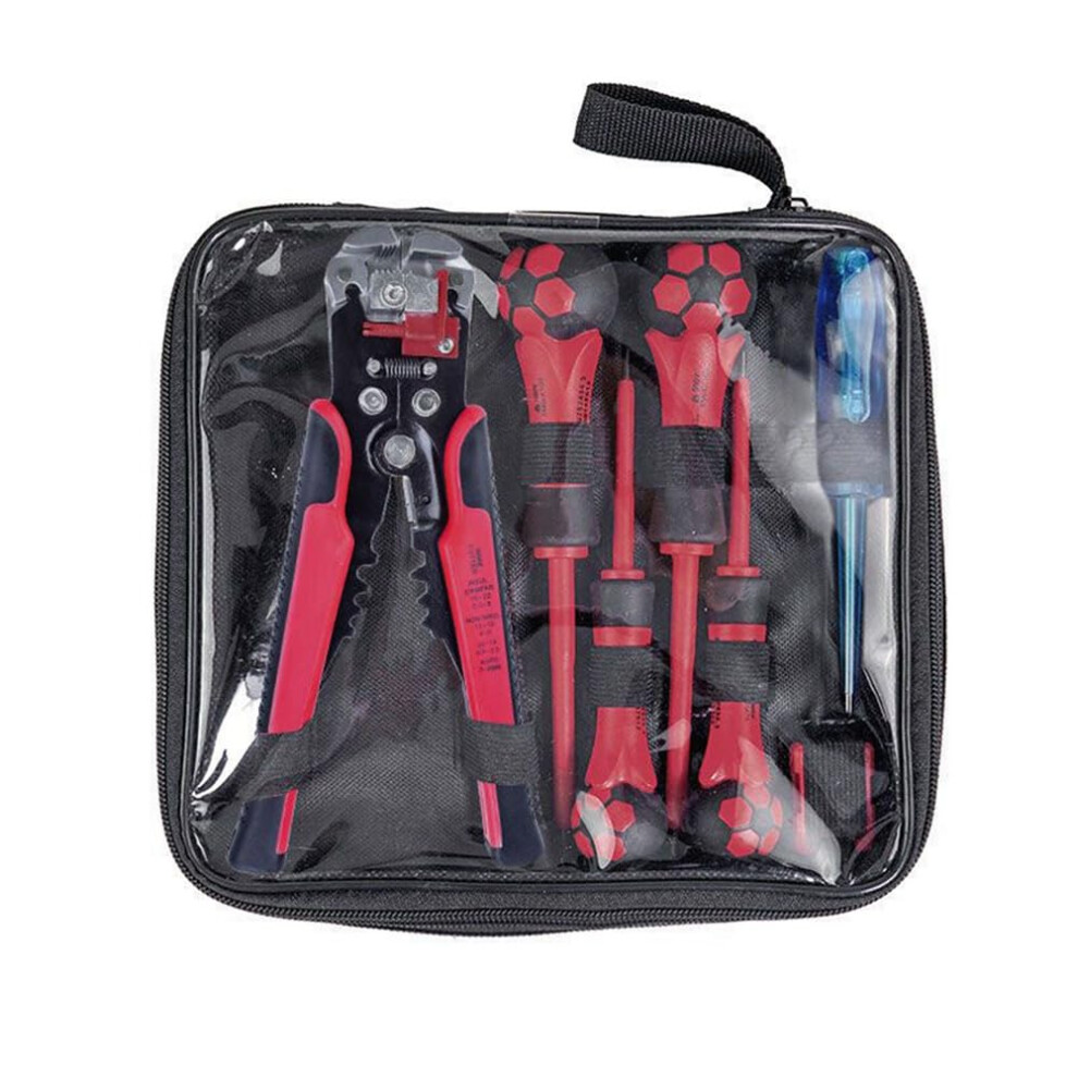 Electrician Wire Stripper Screwdriver Set, 7Piece, Combination, Hardness, Household Use 9339159512074