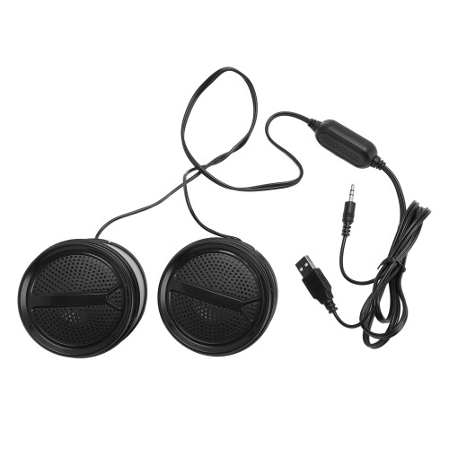 Wired USB 2.0 Computer Speaker 3W Stereo Laptop Sound, Small Black 1