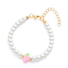 Stijlvolle aardbei kralen kettingen sieraden-Roze armband